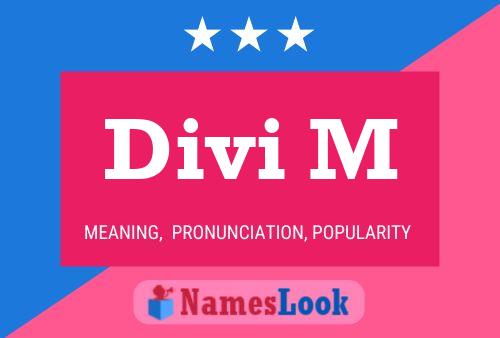 Divi M Name Poster