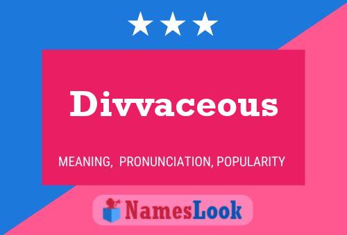 Divvaceous Name Poster