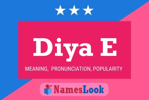 Diya E Name Poster