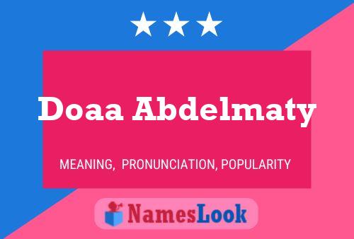 Doaa Abdelmaty Name Poster