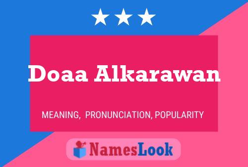 Doaa Alkarawan Name Poster