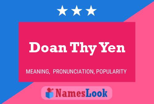 Doan Thy Yen Name Poster