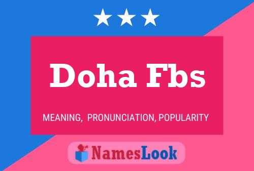 Doha Fbs Name Poster