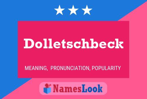 Dolletschbeck Name Poster