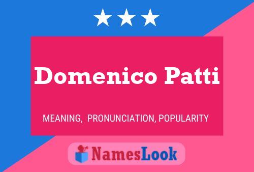 Domenico Patti Name Poster