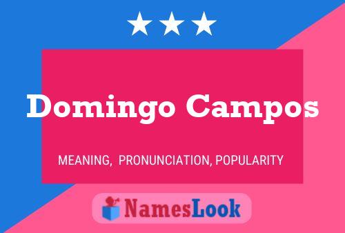 Domingo Campos Name Poster