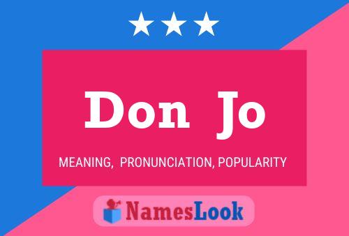 Don  Jo Name Poster