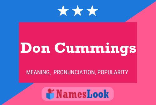 Don Cummings Name Poster