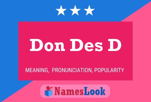 Don Des D Name Poster