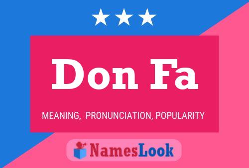 Don Fa Name Poster