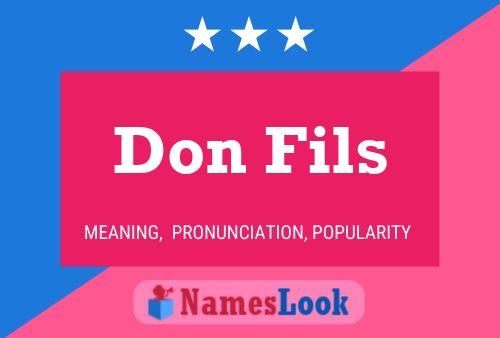 Don Fils Name Poster