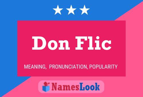 Don Flic Name Poster