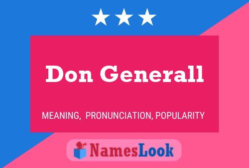 Don Generall Name Poster