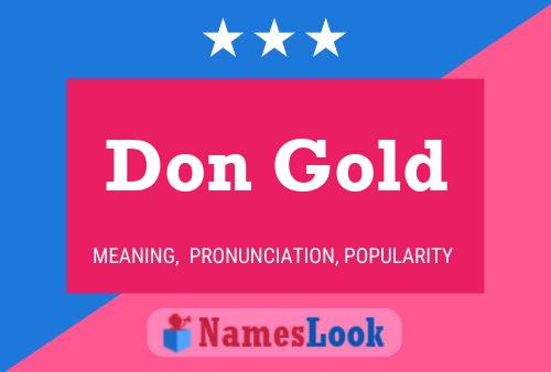 Don Gold Name Poster