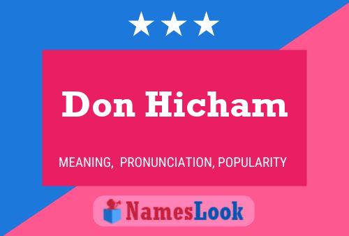 Don Hicham Name Poster