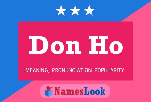 Don Ho Name Poster