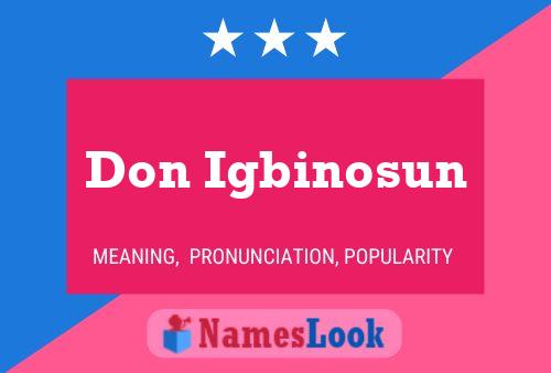 Don Igbinosun Name Poster