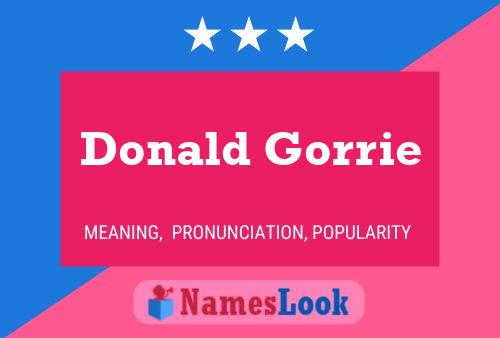 Donald Gorrie Name Poster