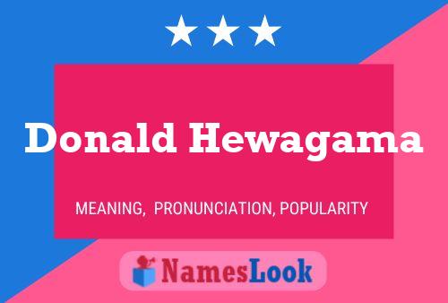 Donald Hewagama Name Poster