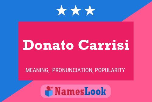 Donato Carrisi Name Poster