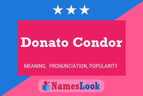 Donato Condor Name Poster