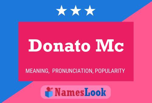 Donato Mc Name Poster