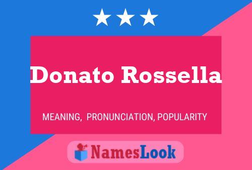 Donato Rossella Name Poster