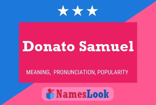 Donato Samuel Name Poster