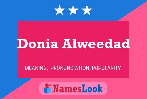 Donia Alweedad Name Poster