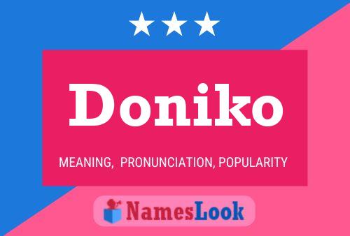 Doniko Name Poster