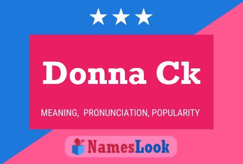 Donna Ck Name Poster