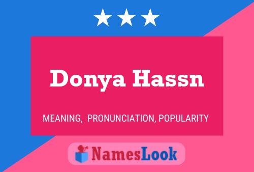 Donya Hassn Name Poster