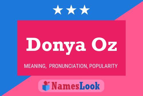 Donya Oz Name Poster