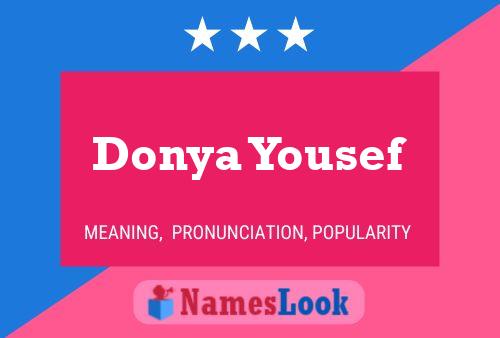 Donya Yousef Name Poster