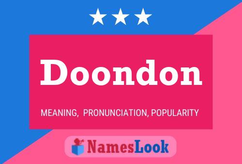 Doondon Name Poster