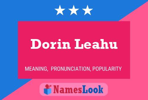 Dorin Leahu Name Poster