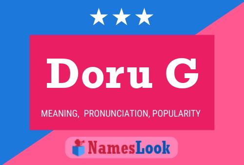 Doru G Name Poster