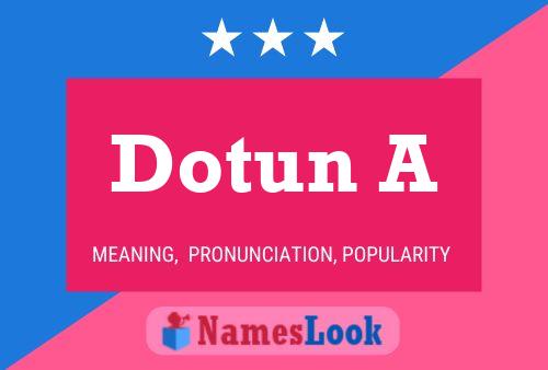 Dotun A Name Poster