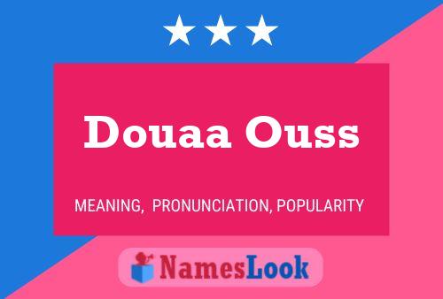 Douaa Ouss Name Poster