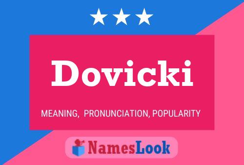 Dovicki Name Poster