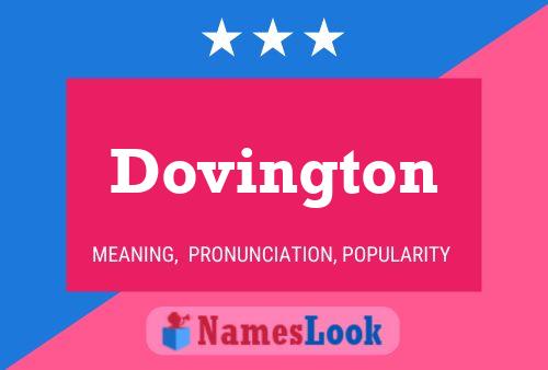 Dovington Name Poster