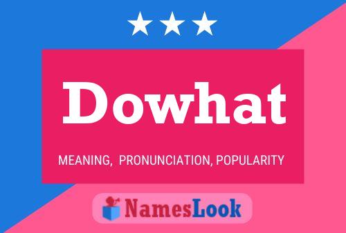 Dowhat Name Poster