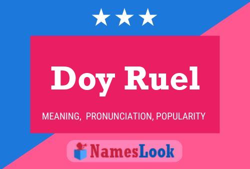 Doy Ruel Name Poster