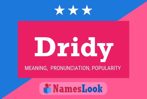 Dridy Name Poster