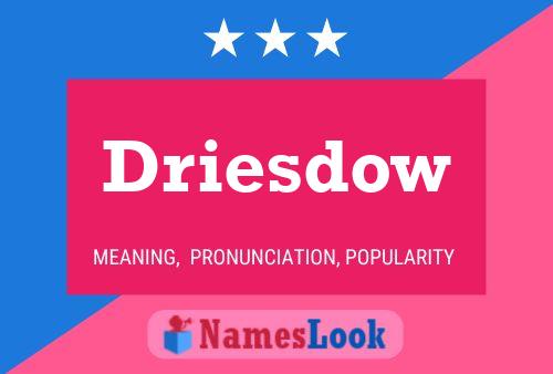 Driesdow Name Poster