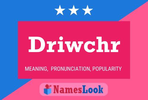 Driwchr Name Poster