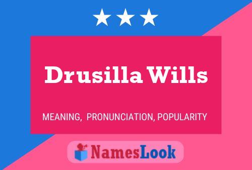 Drusilla Wills Name Poster