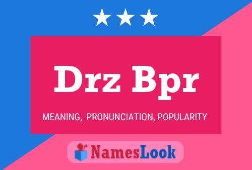 Drz Bpr Name Poster