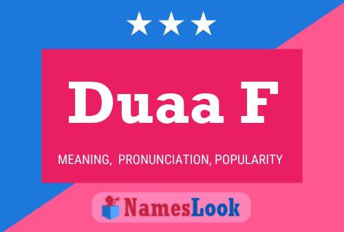 Duaa F Name Poster