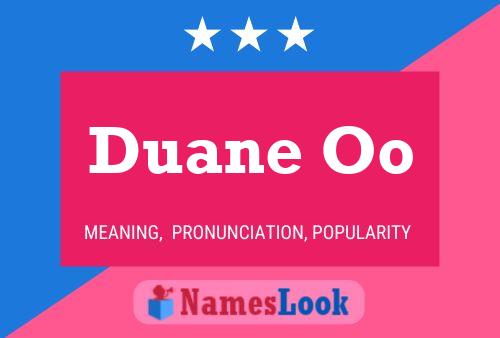 Duane Oo Name Poster